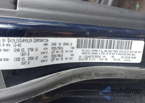 2004 Jeep Grand Cherokee Laredo from USA, damaged, VIN 1J4GW48S74C309540